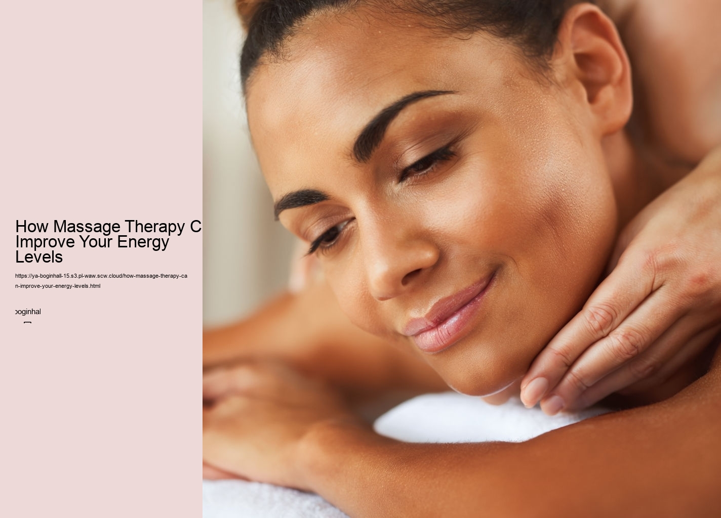 How Massage Therapy Can Improve Your Energy Levels